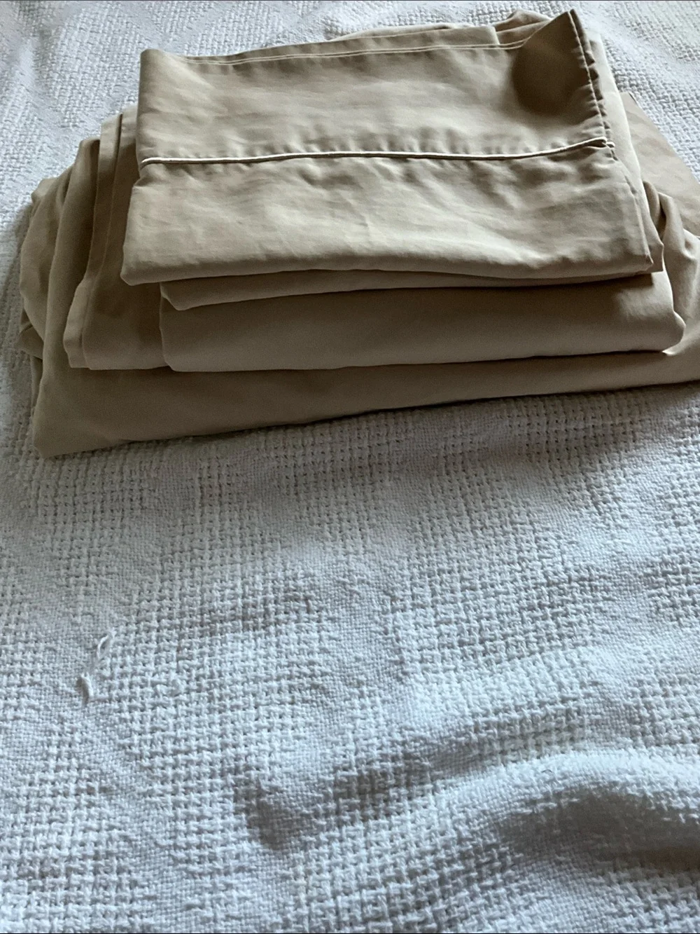 Soft Cotton Full Sheet Set in Beige - Neutral Bed Linens